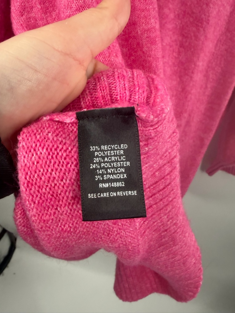 Torrid Vegan Cashmere Pullover Surplice Sweater Pink - Picture 8 of 8